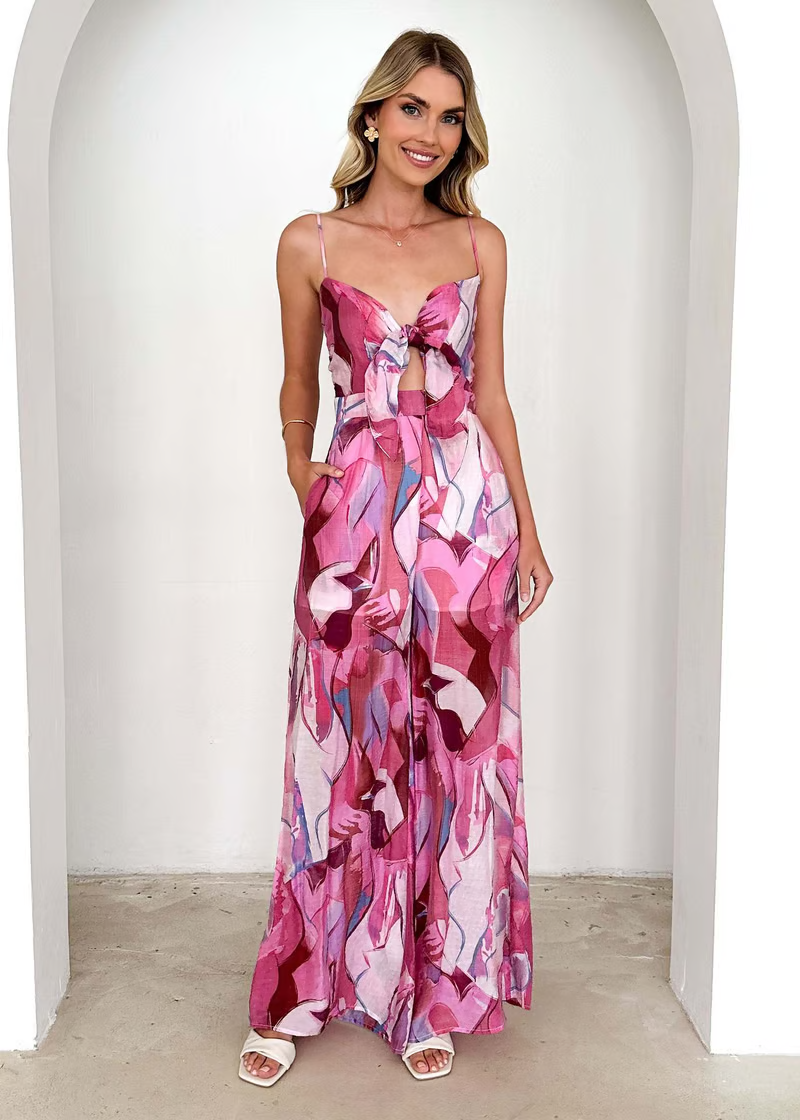 ANNALISE I CHICES MAXIKLEID MIT PRINT