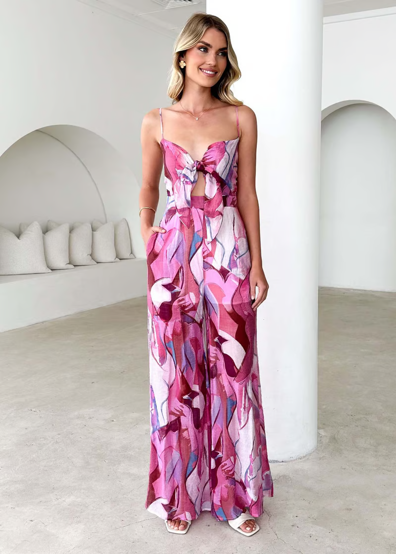 ANNALISE I CHICES MAXIKLEID MIT PRINT