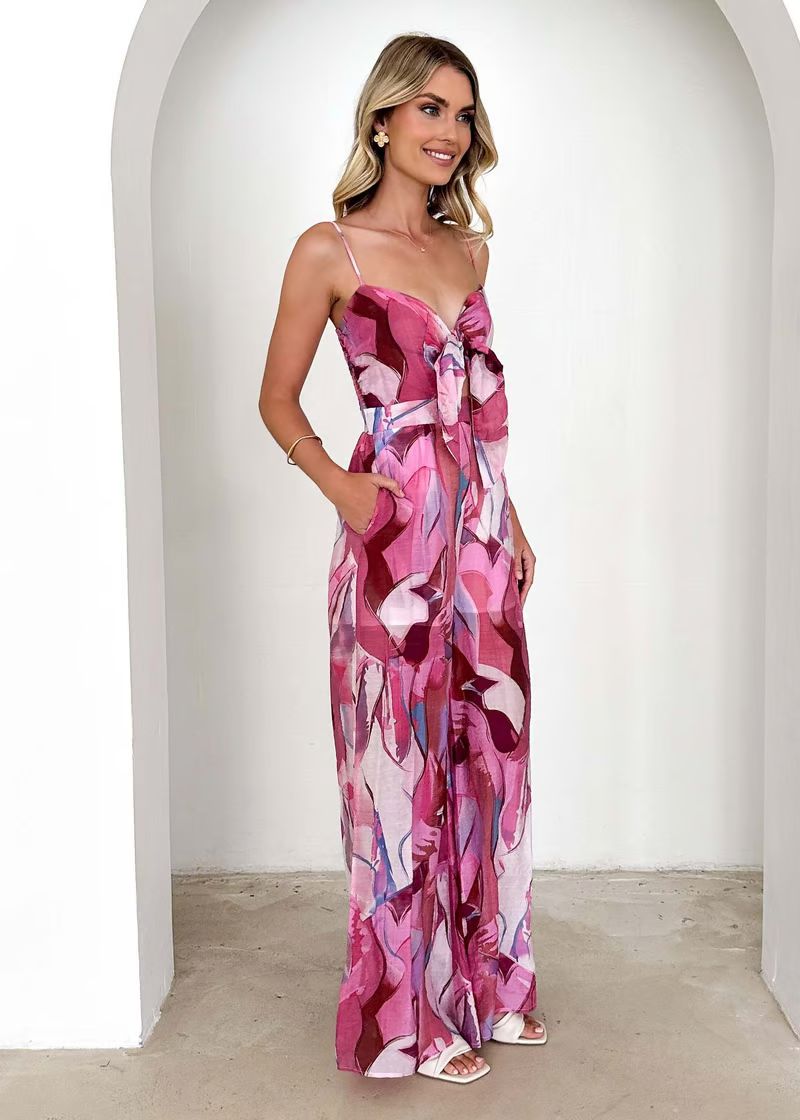 ANNALISE I CHICES MAXIKLEID MIT PRINT