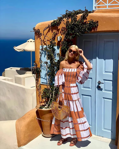 SERAPHINA I LUXURIÖSES SCHULTERFREIES MAXIKLEID