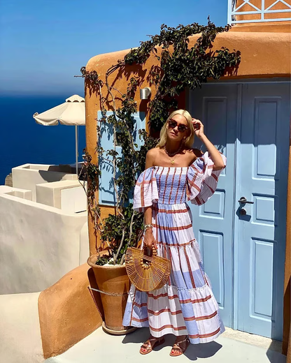 SERAPHINA I LUXURIÖSES SCHULTERFREIES MAXIKLEID