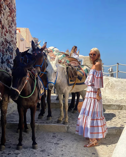 SERAPHINA I LUXURIÖSES SCHULTERFREIES MAXIKLEID