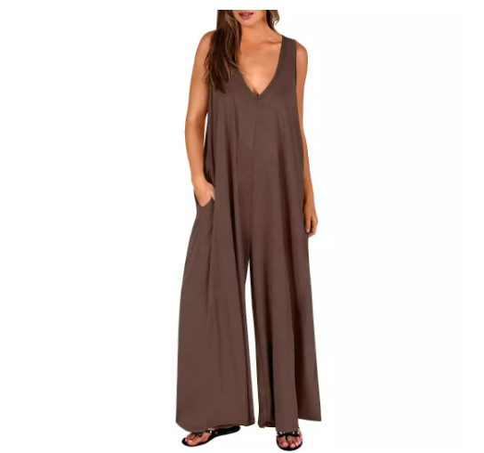 RUNHILD I BEQUEMER JUMPSUIT MIT V-AUSSCHNITT