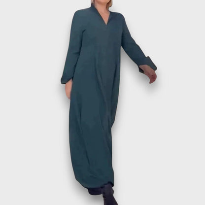 Malina – Zeitloses Hemdkleid mit Maxi-Schnitt