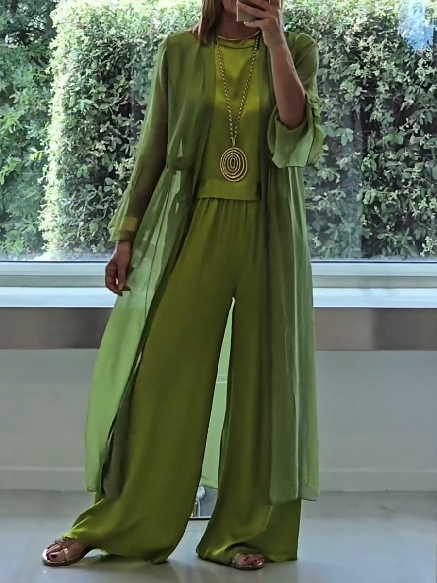 ELSBETHINE I ELEGANTES 3-TEILIGES SET AUS OBERTEIL UND HOSE