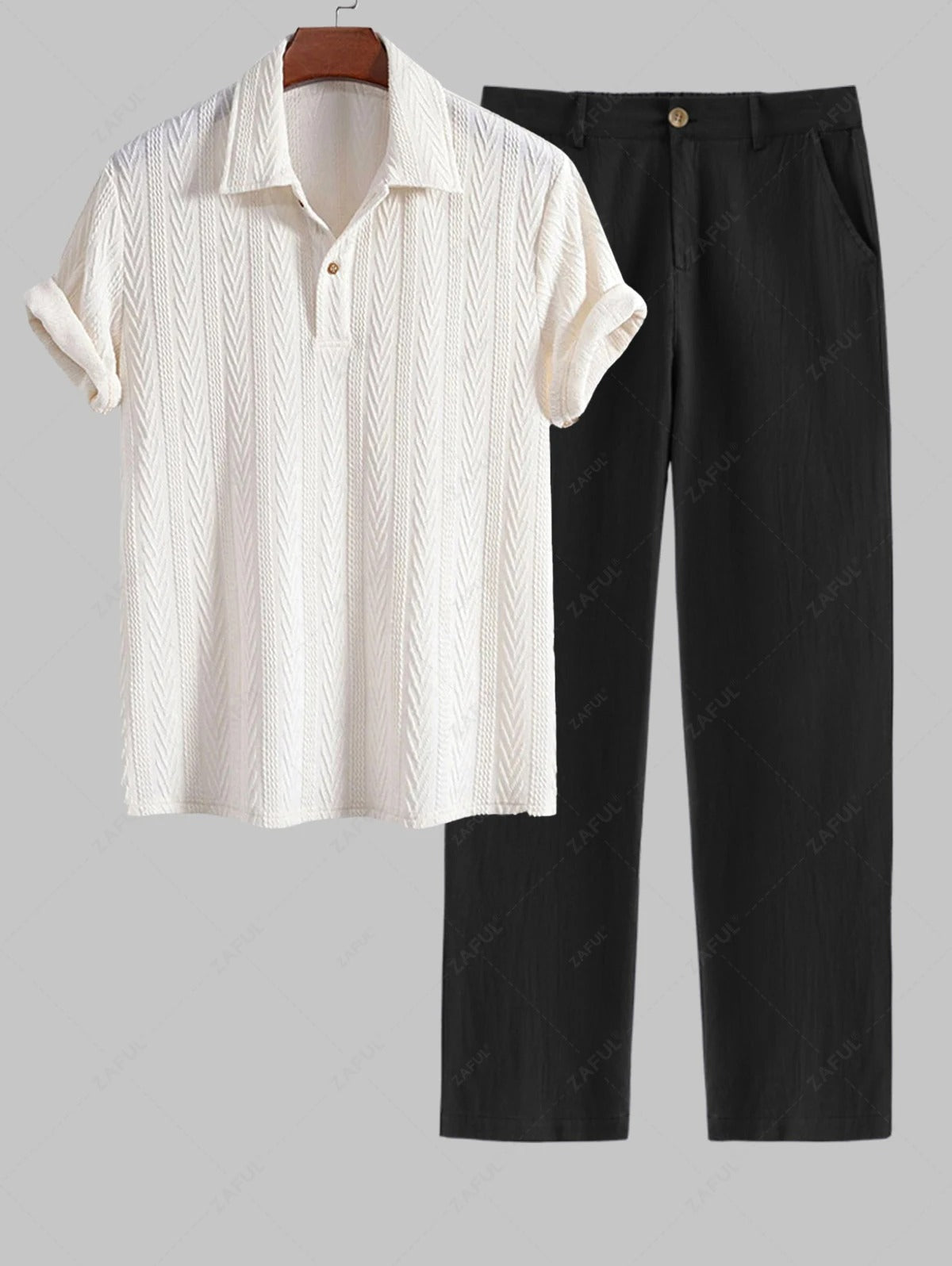 Das Paul Jaden – Jacquard Polo & entspannte Leinenhose