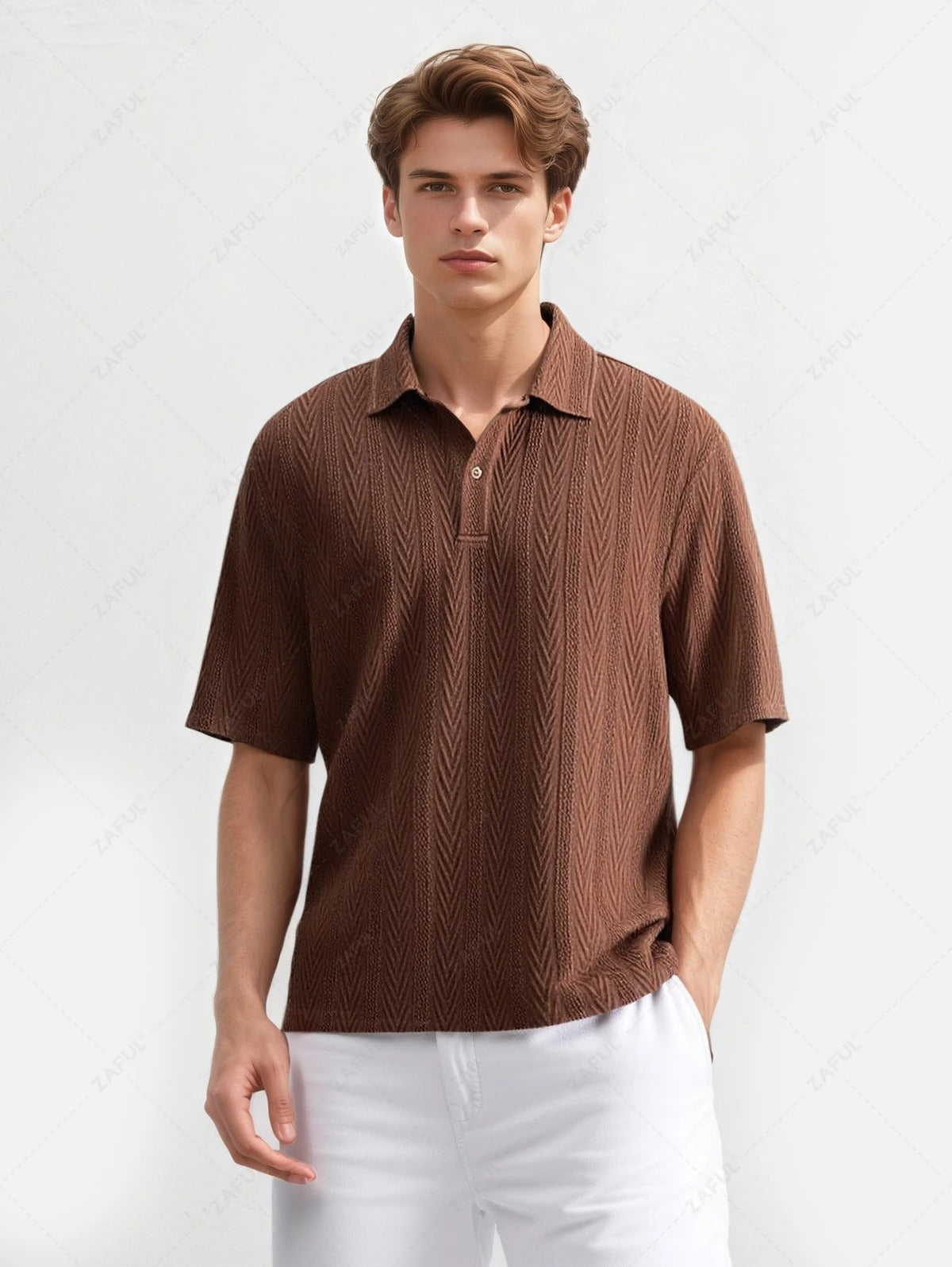 Das Paul Jaden – Jacquard Polo & entspannte Leinenhose