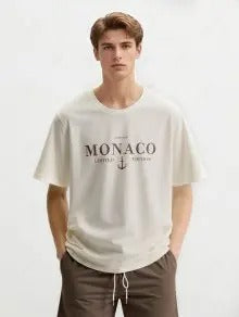 Das Sutton Marlowe – Monaco Yacht Club T-Shirt & Shorts mit Kordelzug in Weiß