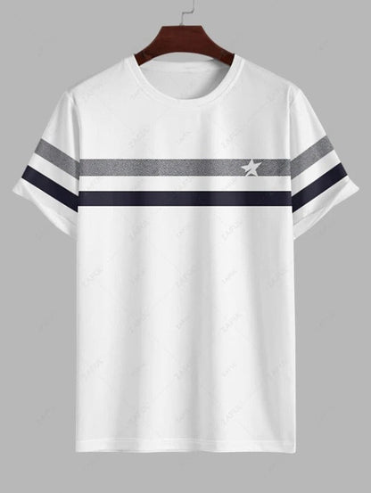 The Maddox Lane – Sternenprint T-Shirt & Freizeitshorts in Weiß