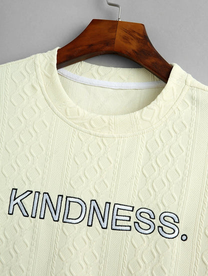 Der Ellis Renner – Besticktes Jacquard-T-Shirt & Shorts mit Kordelzug in Aprikose