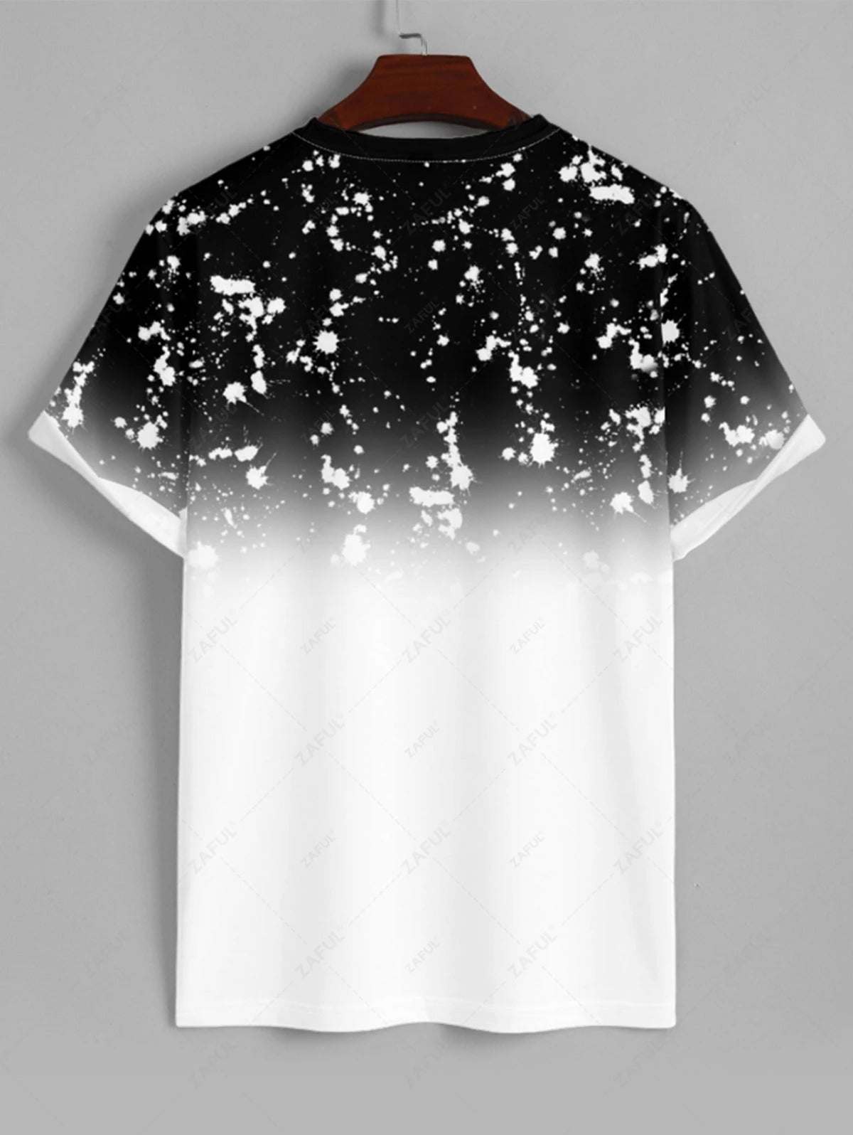 Die Castell & Co. – Ace Print Ombre T-Shirt & Shorts mit Kordelzug in Weiß