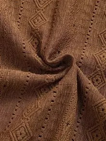 Das Everett Cain – Offenes Polo-Shirt & Leinen-Mix-Hose in Kaffee