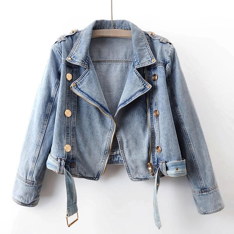 Isabelle DeLacroix Cropped Denim Jacket