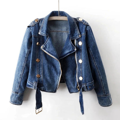 Isabelle DeLacroix Cropped Denim Jacket