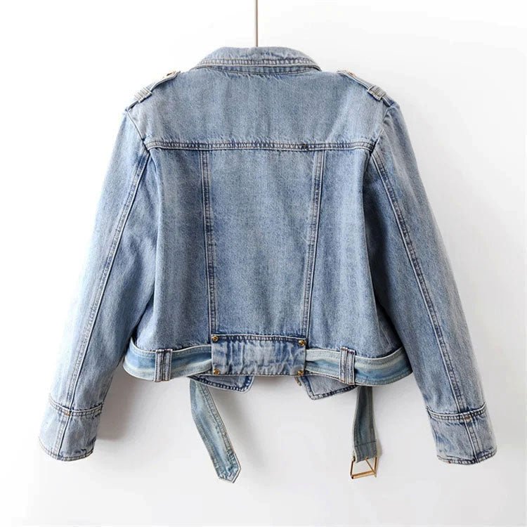 Isabelle DeLacroix Cropped Denim Jacket
