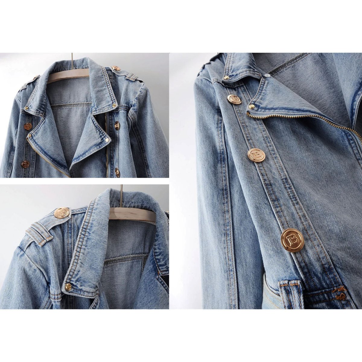 Isabelle DeLacroix Cropped Denim Jacket