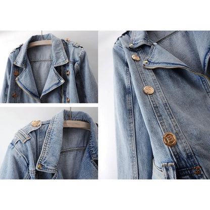 Isabelle DeLacroix Cropped Denim Jacket