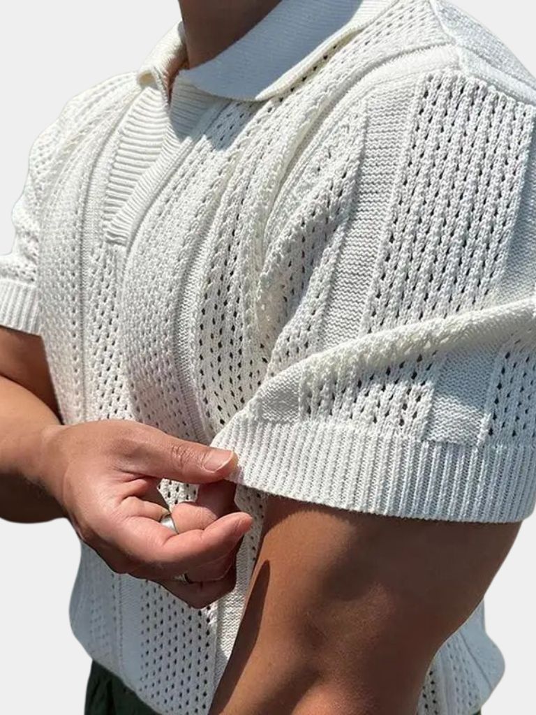 WULFRAM I TRENDIGES STRUKTURIERTES POLOSHIRT