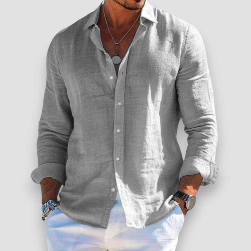 GERHARD I LUFTIGES FREIZEITHEMD MIT KNOPFLEISTE