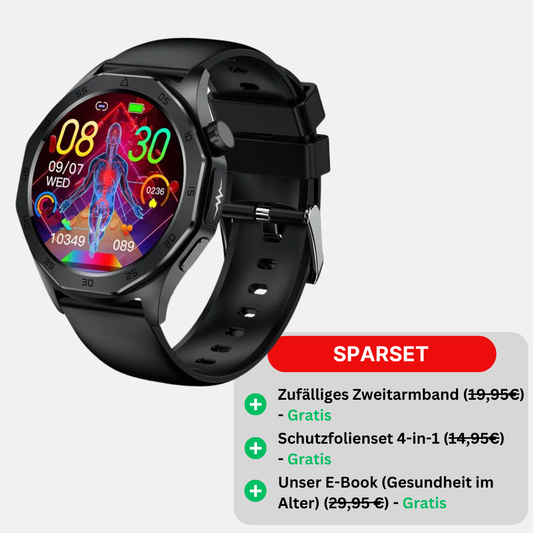 Kardena® CARE Pro 4 mit SOS-Funktion & Blutanalyse (Sparset)