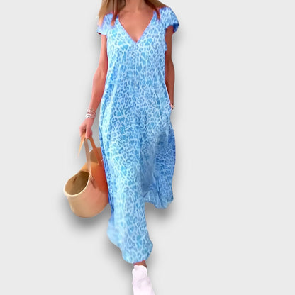 Elisiane – Fließendes Kleid mit V-Ausschnitt