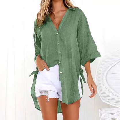 Sienna | Long Sleeve Shirt with Side Ties