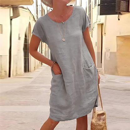 Olive – Elegantes Kleid mit Bauchbedeckung