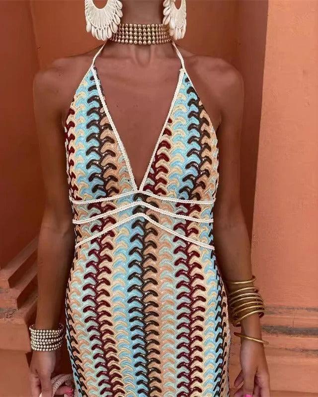 Andie™ - Schickes V-Ausschnitt Kleid