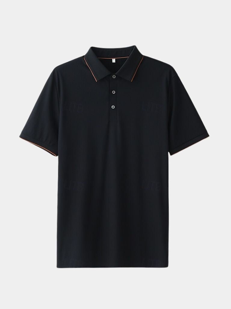 ALDWYN I ELEGANTES STRICK-POLOSHIRT