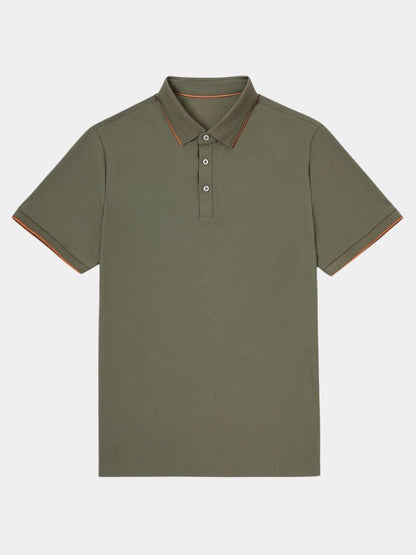 ALDWYN I ELEGANTES STRICK-POLOSHIRT