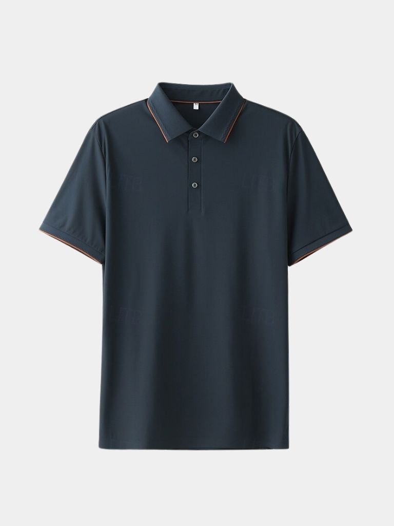 ALDWYN I ELEGANTES STRICK-POLOSHIRT