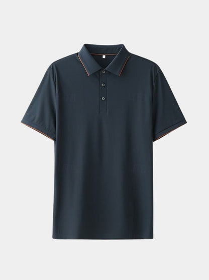 ALDWYN I ELEGANTES STRICK-POLOSHIRT