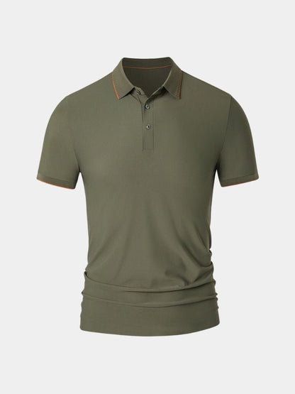 ALDWYN I ELEGANTES STRICK-POLOSHIRT