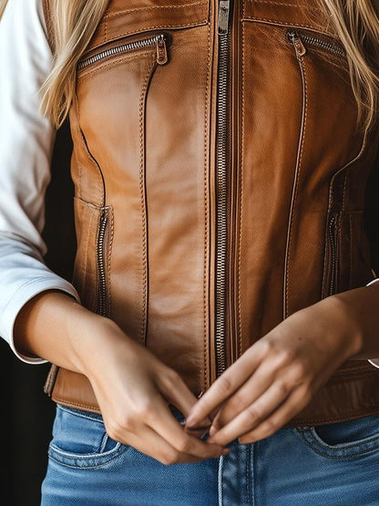 KARLA I RETRO KUNSTLEDER-WESTE