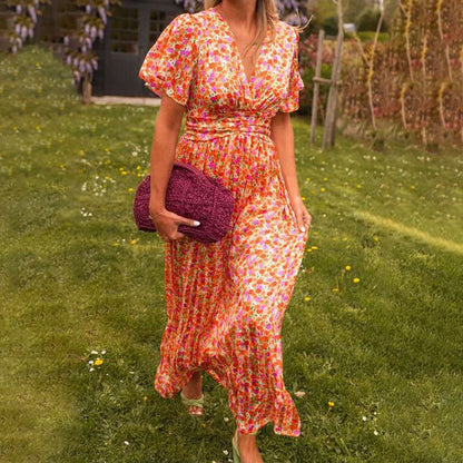 HENDRIKA I GEBLÜMTES MAXIKLEID