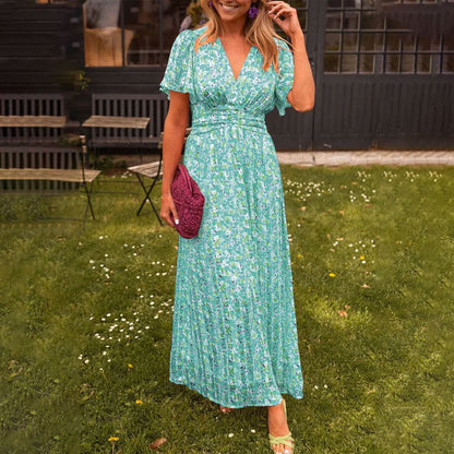 HENDRIKA I GEBLÜMTES MAXIKLEID