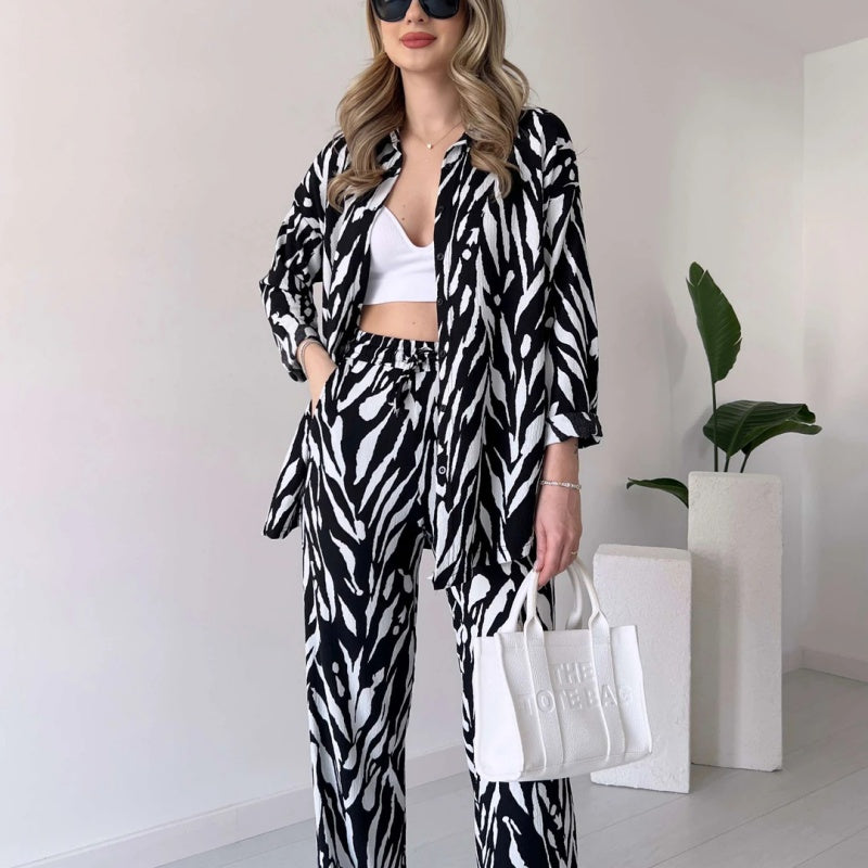 SYBILLE I LUXURIÖSES SET AUS OBERTEIL UND HOSE