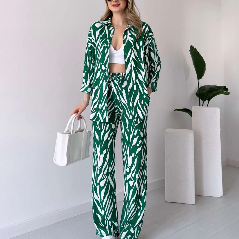 SYBILLE I LUXURIÖSES SET AUS OBERTEIL UND HOSE