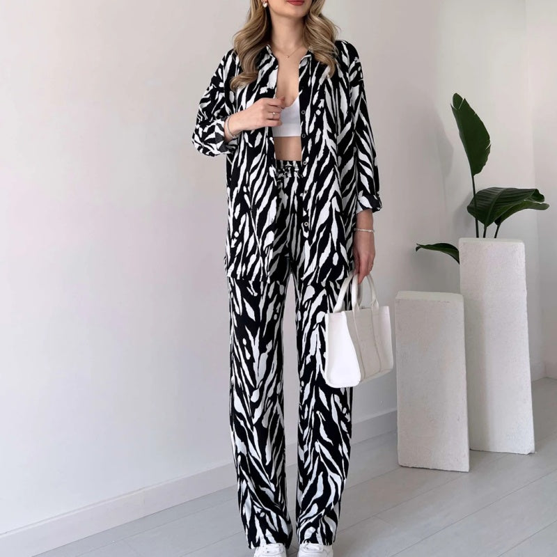 SYBILLE I LUXURIÖSES SET AUS OBERTEIL UND HOSE