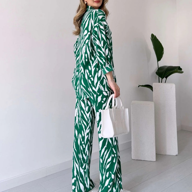 SYBILLE I LUXURIÖSES SET AUS OBERTEIL UND HOSE
