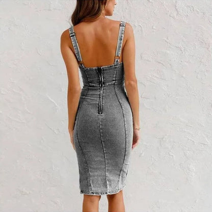 JULIA I TRENDIGES DENIM-KLEID