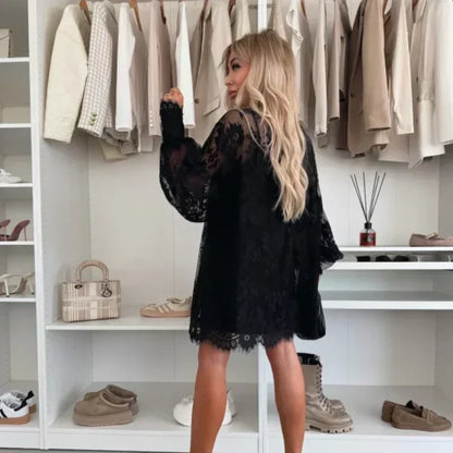 DILIANE I LANGÄRMELIGES SPITZENKLEID