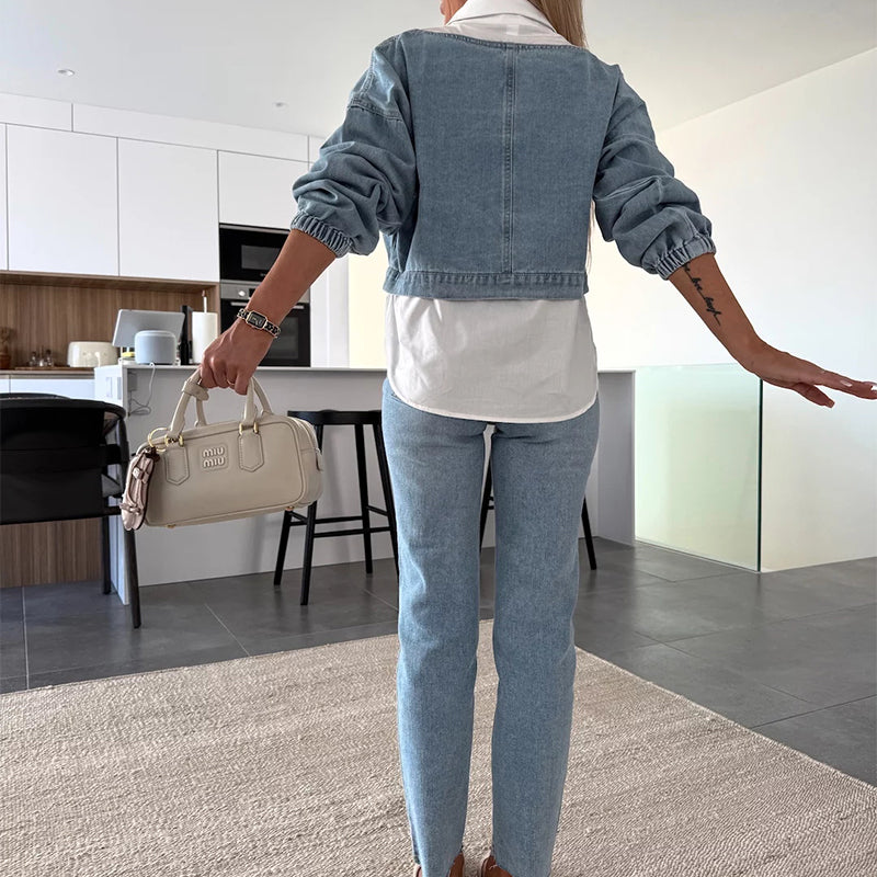 EULALIA I STILVOLLES 2-TEILIGES SET AUS DENIM