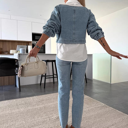 EULALIA I STILVOLLES 2-TEILIGES SET AUS DENIM
