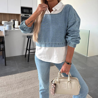 EULALIA I STILVOLLES 2-TEILIGES SET AUS DENIM