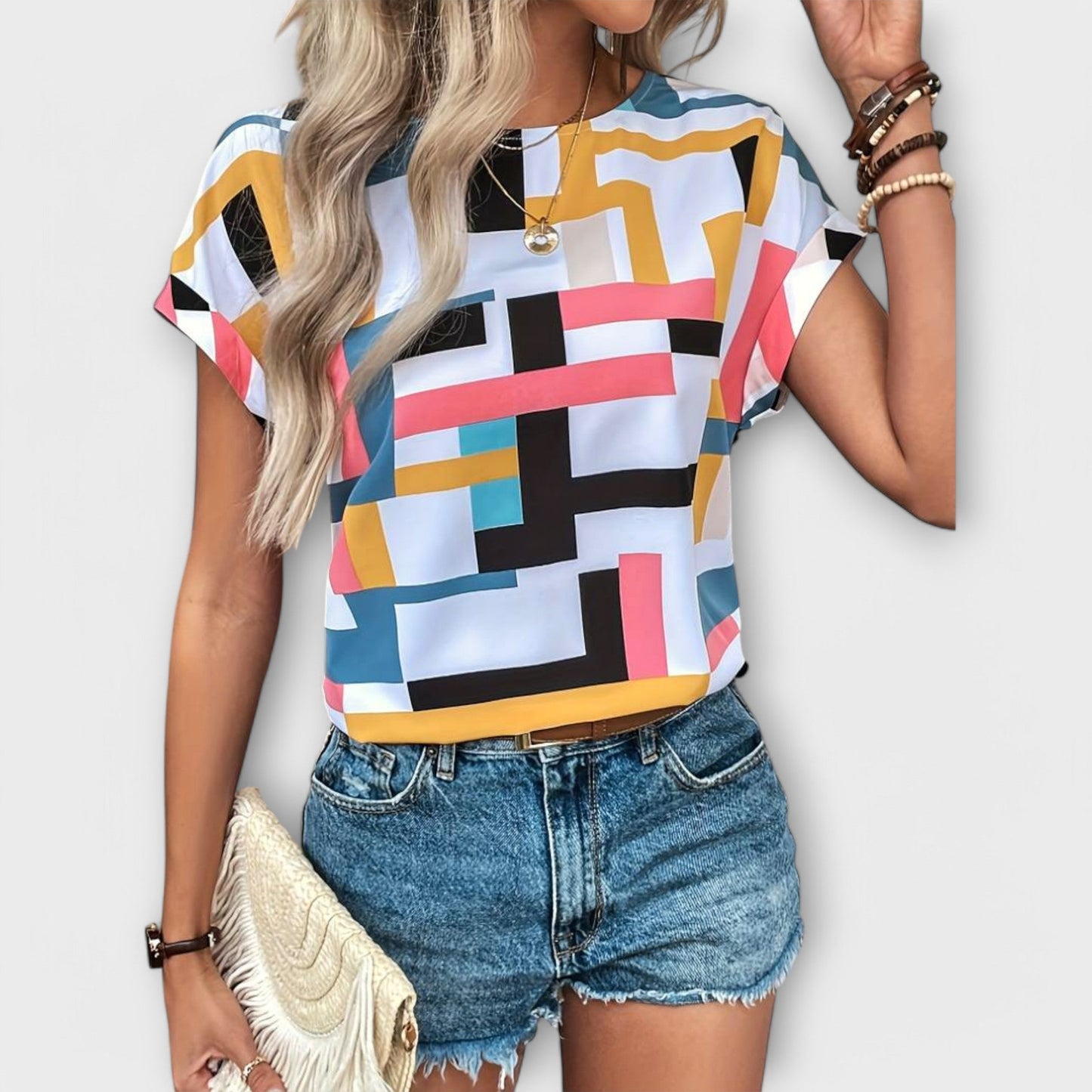 ANNIKA I KLASSISCH KURZARM BLUSE