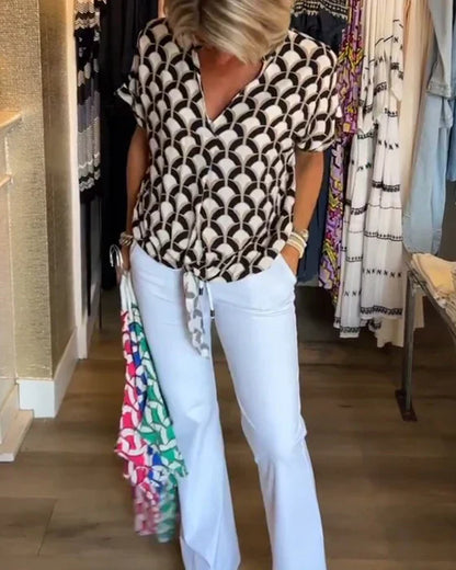 Sienna | Elegant Printed Blouse