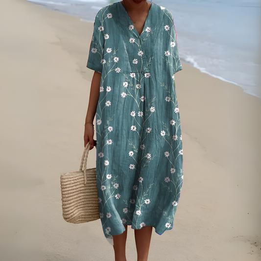 WALBURGA I MEHRFARBIGES SOMMER-MAXIKLEID