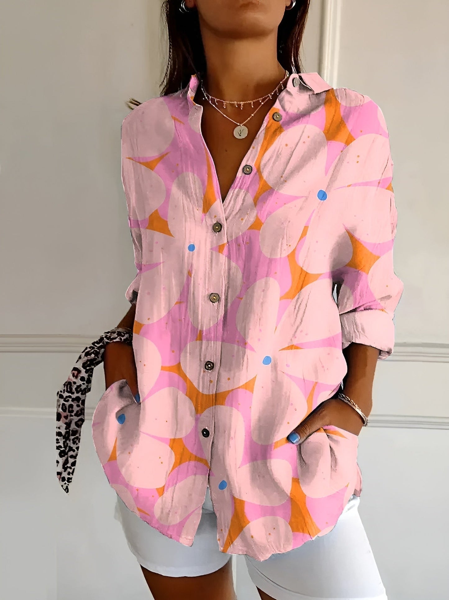 Vivienne | Floral Button-Up Blouse