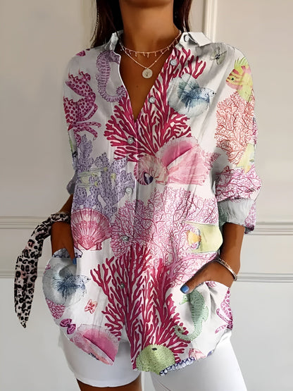 Vivienne | Floral Button-Up Blouse